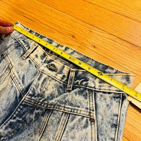 Vintage 80s CHIC Acid Wash High Rise Mom Jeans Tapered Pleated Size 14 W USA - Picture 8 of 16